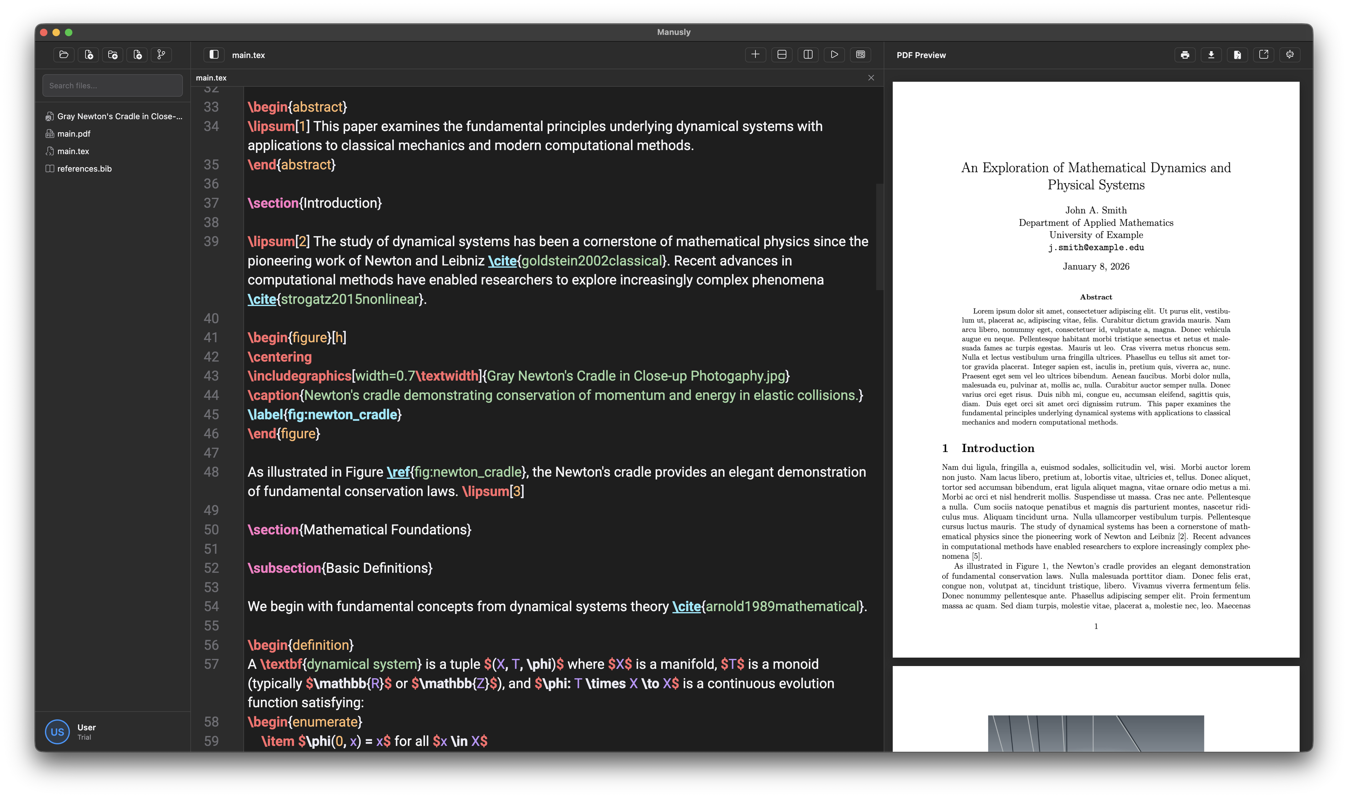 Manusly Application Preview